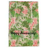 Floral op hout Populair Aanpassen Tekst Medium Cadeauzakje (Voorkant)