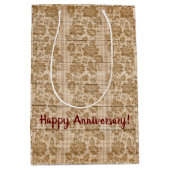 Floral op hout Populair Aanpassen Tekst Medium Cadeauzakje (Voorkant)