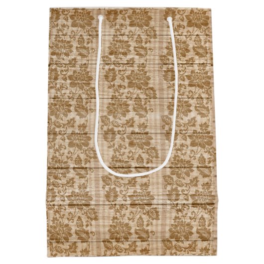 Floral op hout Populair Aanpassen Tekst Medium Cadeauzakje (Achterkant)