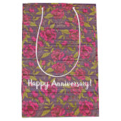 Floral op hout Populair Aanpassen Tekst Medium Cadeauzakje (Voorkant)