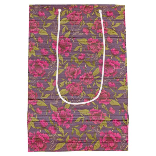 Floral op hout Populair Aanpassen Tekst Medium Cadeauzakje (Achterkant)