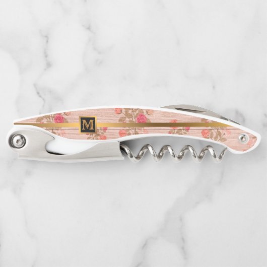 Floral op hout Popular Gift Kurkentrekker (Voorkant)