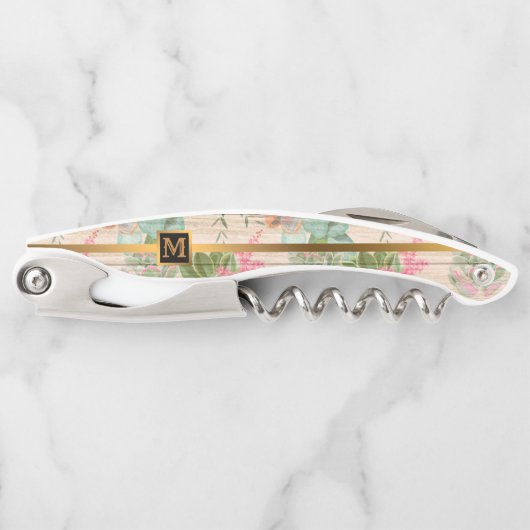 Floral op hout Popular Gift Kurkentrekker (Voorkant)