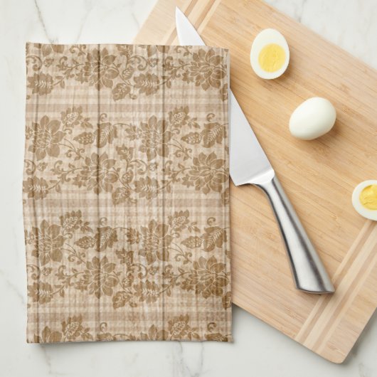 Floral op hout Popular Gift Theedoek (Quarter Fold)