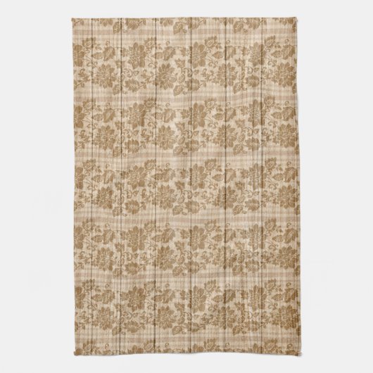 Floral op hout Popular Gift Theedoek (Verticaal)