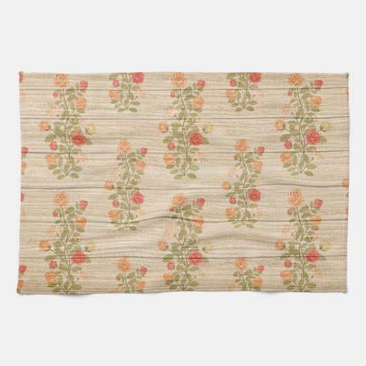 Floral op hout Popular Gift Theedoek (Horizontaal)