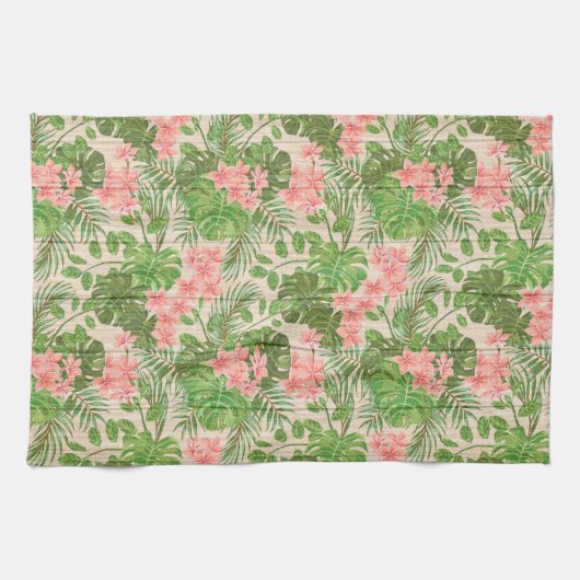 Floral op hout Popular Gift Theedoek (Horizontaal)