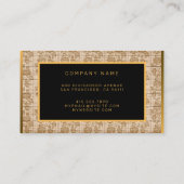 Floral op houtgoud Aanpassen Professionele moderne Visitekaartje (Achterkant)