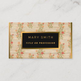 Floral op houtgoud Aanpassen Professionele moderne Visitekaartje