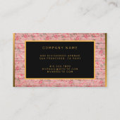 Floral op houtgoud Aanpassen Professionele moderne Visitekaartje (Achterkant)