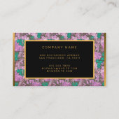 Floral op houtgoud Aanpassen Professionele moderne Visitekaartje (Achterkant)