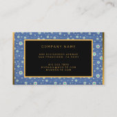 Floral op houtgoud Aanpassen Professionele moderne Visitekaartje (Achterkant)