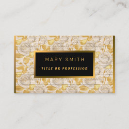 Floral op houtgoud Aanpassen Professionele moderne Visitekaartje