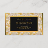 Floral op houtgoud Aanpassen Professionele moderne Visitekaartje (Achterkant)