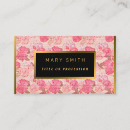 Floral op houtgoud Aanpassen Professionele moderne Visitekaartje