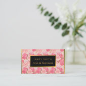 Floral op houtgoud Aanpassen Professionele moderne Visitekaartje (Staand voorkant)