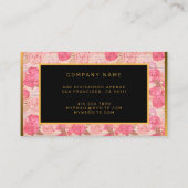 Floral op houtgoud Aanpassen Professionele moderne Visitekaartje (Achterkant)