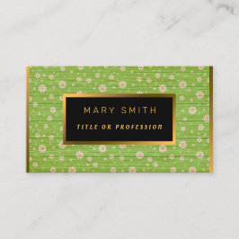 Floral op houtgoud Aanpassen Professionele moderne Visitekaartje