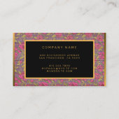 Floral op houtgoud Aanpassen Professionele moderne Visitekaartje (Achterkant)