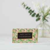 Floral op houtgoud Aanpassen Professionele moderne Visitekaartje (Staand voorkant)