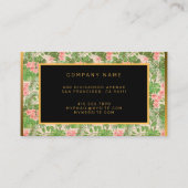 Floral op houtgoud Aanpassen Professionele moderne Visitekaartje (Achterkant)