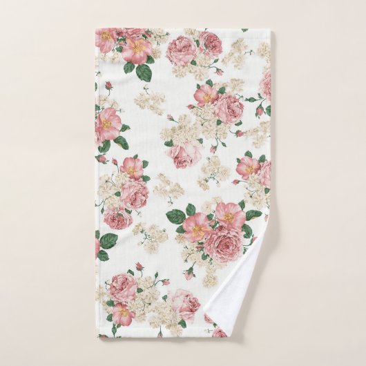  Floral op wit Bad Handdoek (Handdoek)