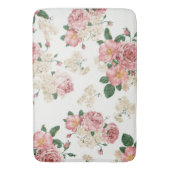  Floral op wit Badmat (Voorkant Verticaal)