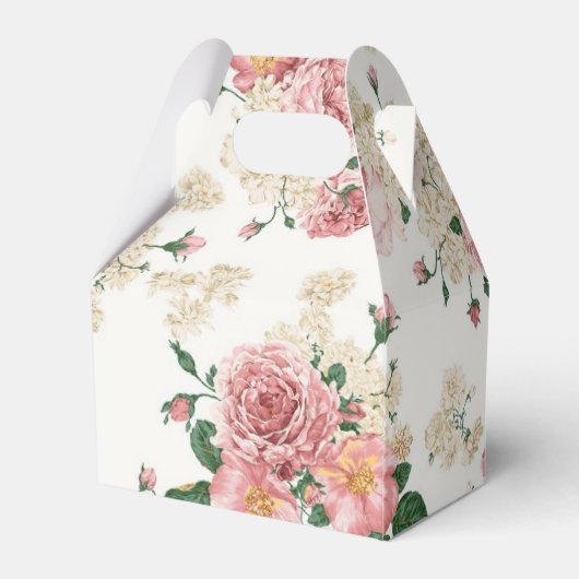  Floral op wit Bedankdoosjes (Achterkant)