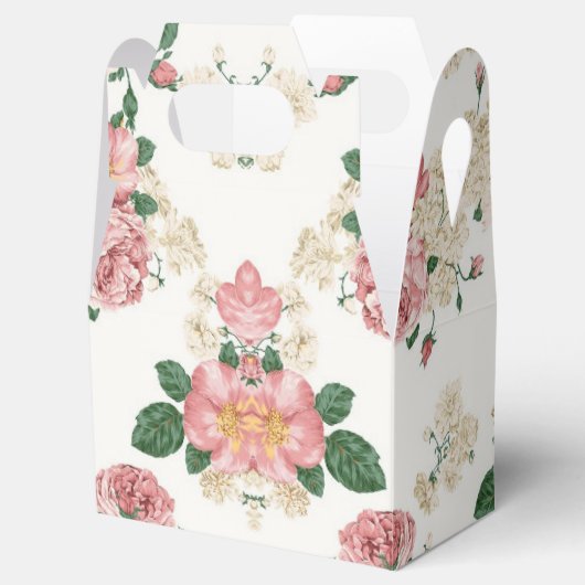  Floral op wit Bedankdoosjes (Geopend)