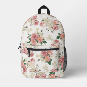  Floral op wit Bedrukte Rugzak
