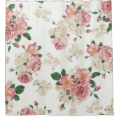  Floral op wit Douchegordijn (Voorkant)