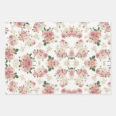  Floral op wit Inpakpapier Vel (Voorkant)