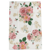  Floral op wit Medium Cadeauzakje (Achterkant)