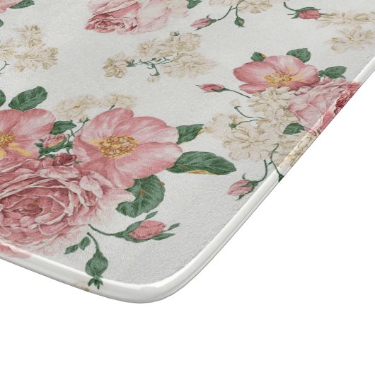  Floral op wit Snijplank (Hoek)