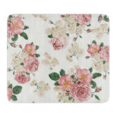  Floral op wit Snijplank (Voorkant)