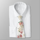  Floral op wit Stropdas (Gebonden)