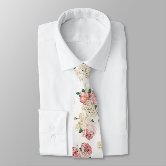 Floral op wit Stropdas (Gebonden)