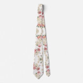 Floral op wit Stropdas (Voorkant)