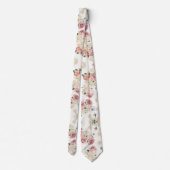  Floral op wit Stropdas (Achterkant)