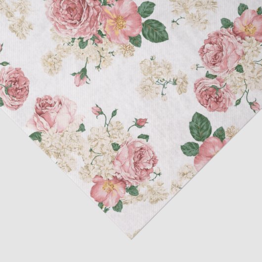  Floral op wit Tissuepapier (Detail)