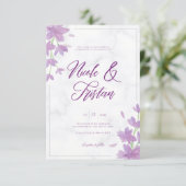 Floral Opslagdatum RSVP Kaartje (Staand voorkant)