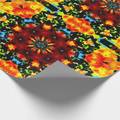 Floral Orange Cadeaupapier (Hoek)