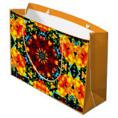 Floral Orange Groot Cadeauzakje (Achterkant Gekanteld)