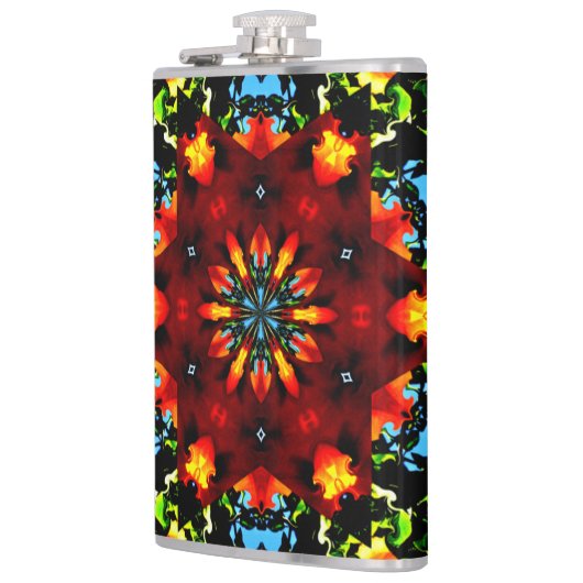 Floral Orange Heupfles (Links)