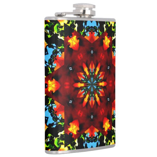 Floral Orange Heupfles (Rechts)