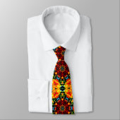 Floral Orange Stropdas (Gebonden)