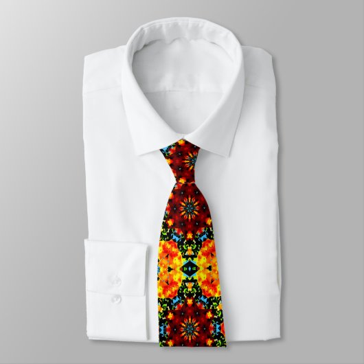 Floral Orange Stropdas (Gebonden)