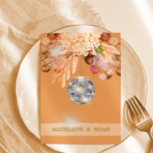 Floral Oranje Disco Ball Elegant Wedding Rehearsal