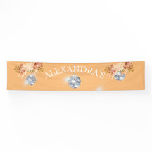 Floral Oranje Disco Ball