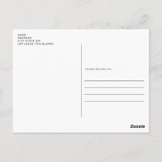  Floral Oranje en blauw Briefkaart (Achterkant)